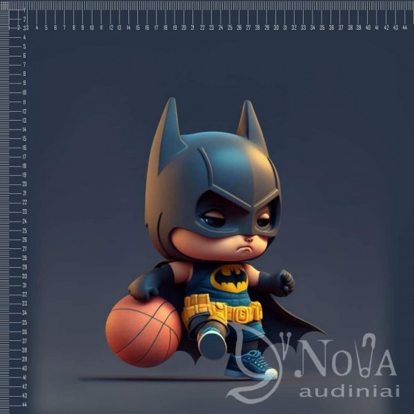 Kilpinis trikotažas "Batman su krepšinio kamuoliu"