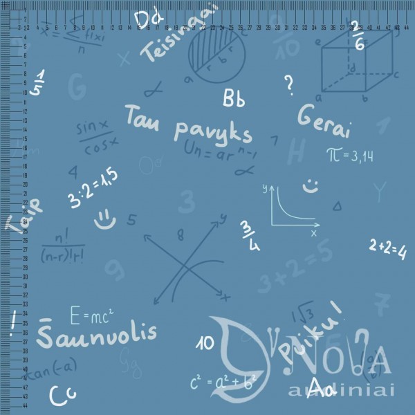 Kilpinis trikotažas "Matematika"