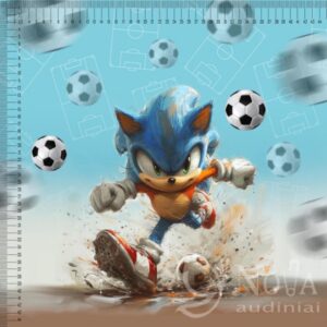 Kilpinis trikotažas "Sonic futbolas spiria kamuolį"