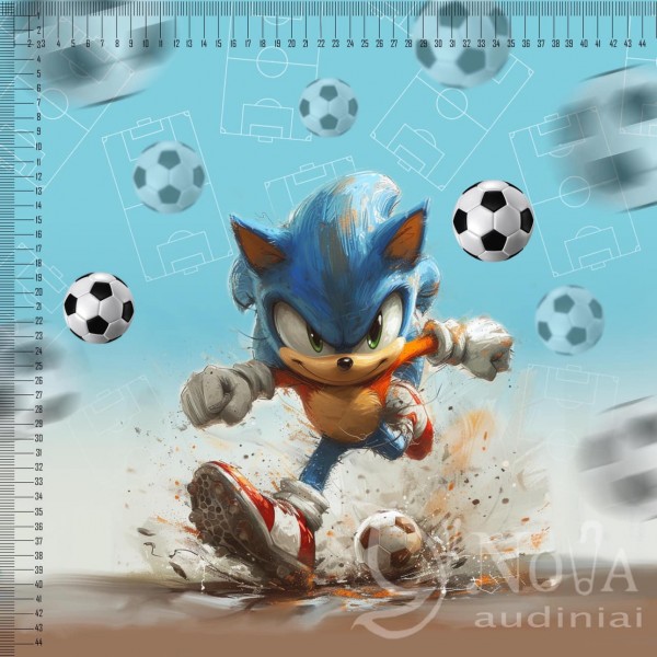Kilpinis trikotažas "Sonic futbolas spiria kamuolį"