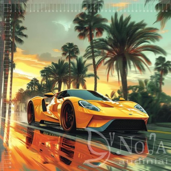 Kilpinis trikotažas "Lamborgini auto"