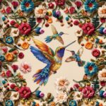 Kilpinis trikotažas "Kolibris gėlės" rinkinys - Image 3