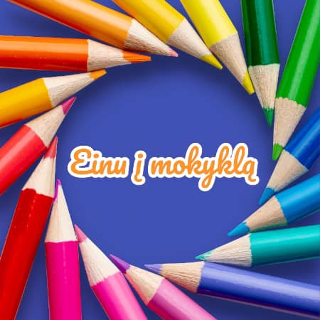 Softveliūras "Einu į mokyklą" mėlynas