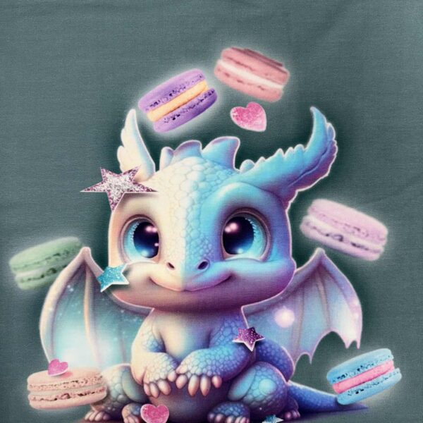 Kilpinis trikotažas "Drakonas su sausainiais"