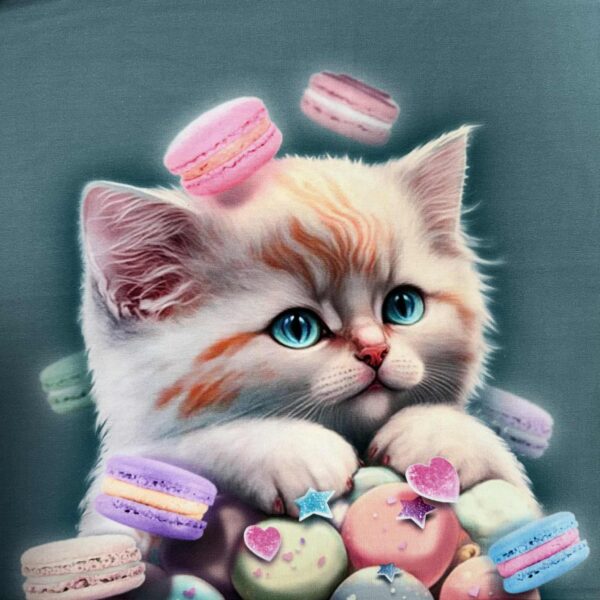 Kilpinis trikotažas "Kačiukas su sausainiais"