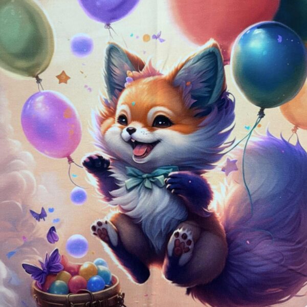 Kilpinis trikotažas "Lapė su balionais"