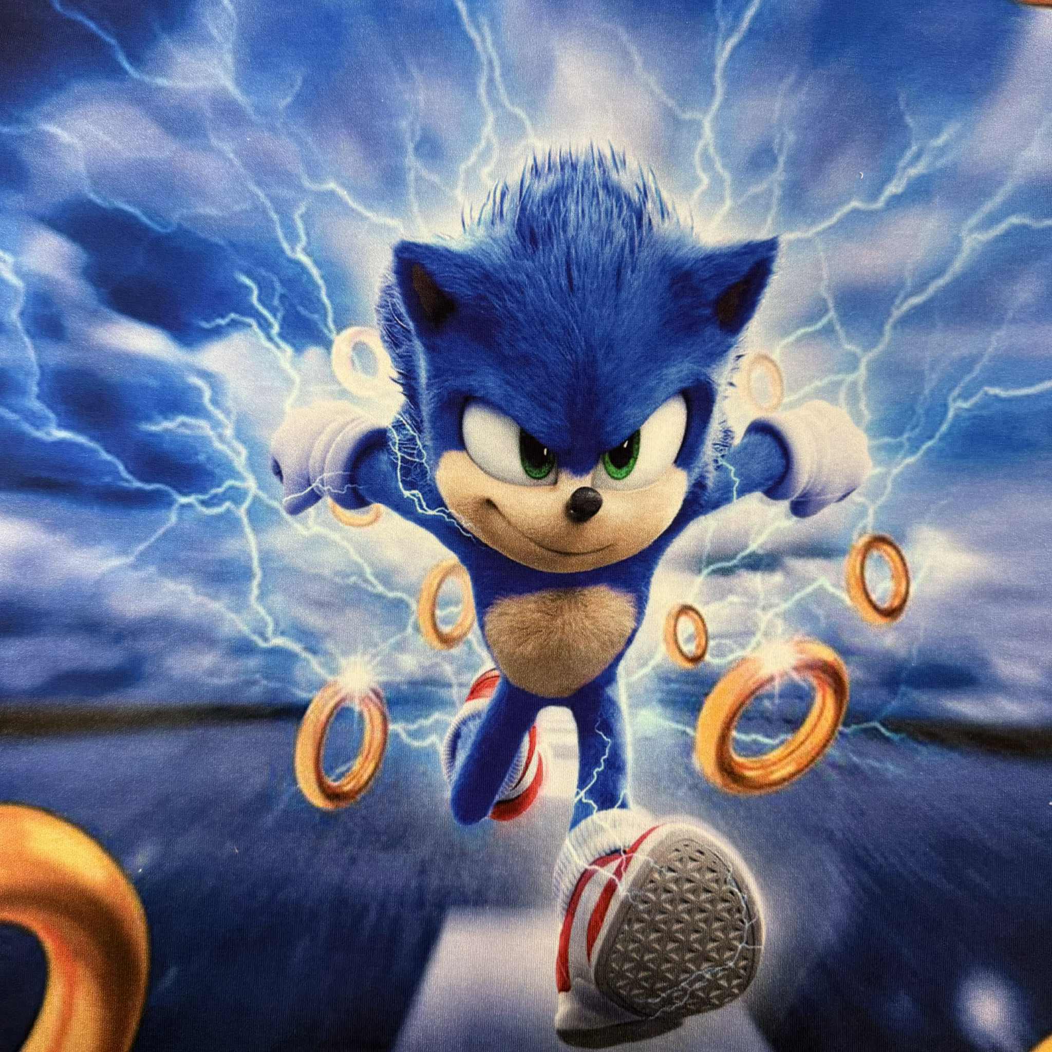 Kilpinis trikotažas "Sonic žiedai"