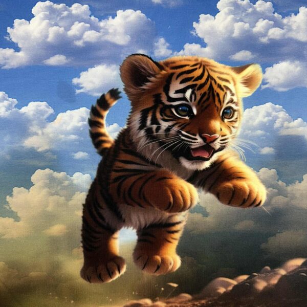 Kilpinis trikotažas "tigras dangus"