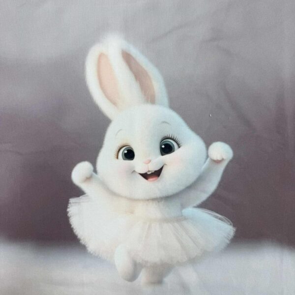 Kilpinis trikotažas "zuikis kiškis su sijonu"