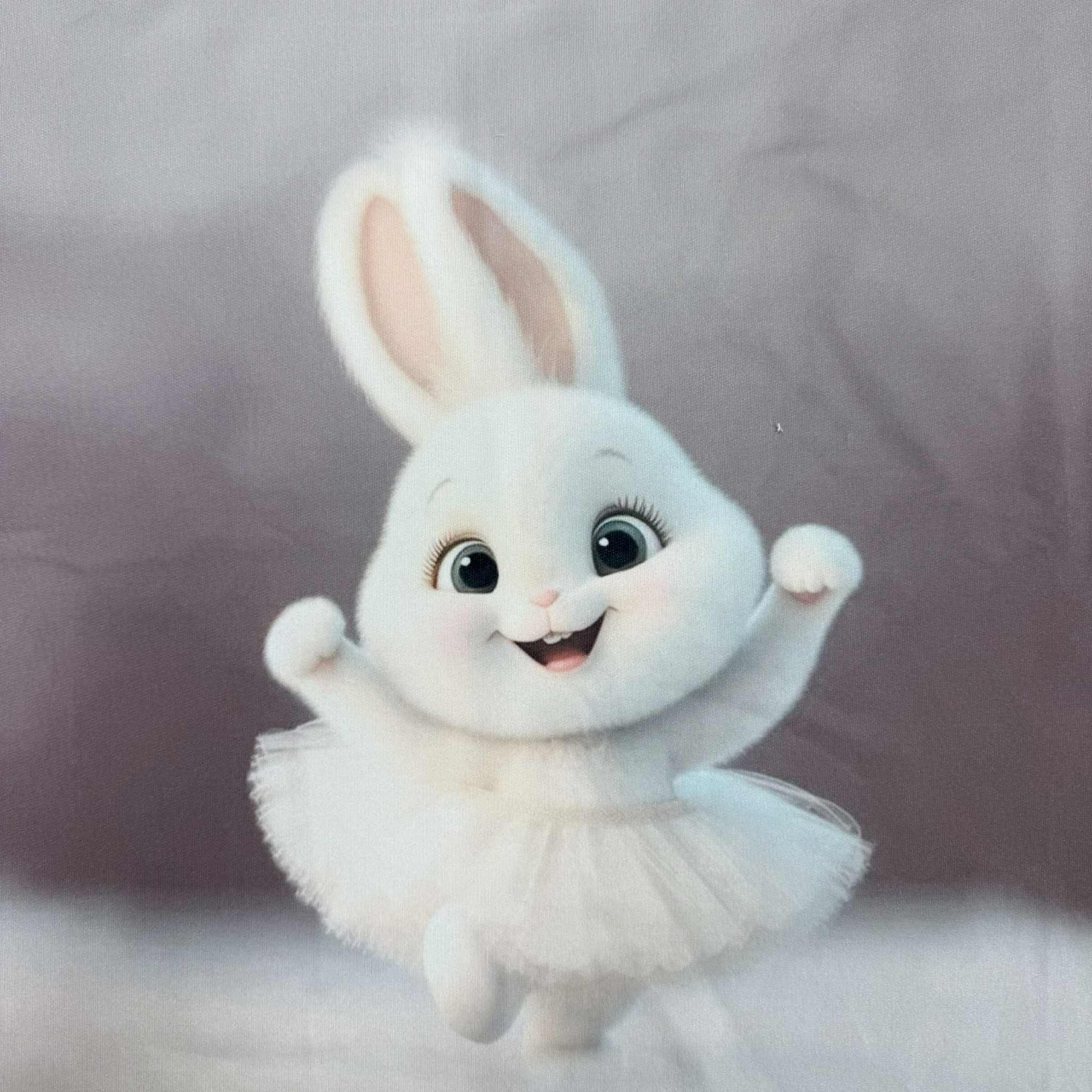 Kilpinis trikotažas "zuikis kiškis su sijonu"