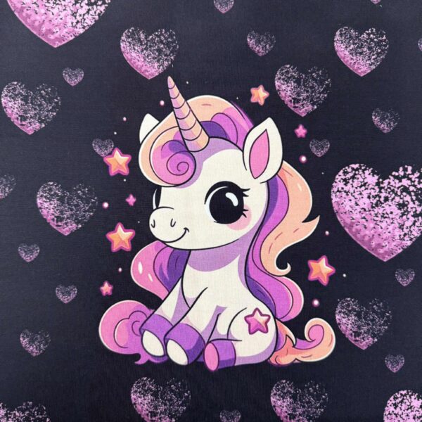 Kilpinis trikotažas "Vienaragis" širdutės