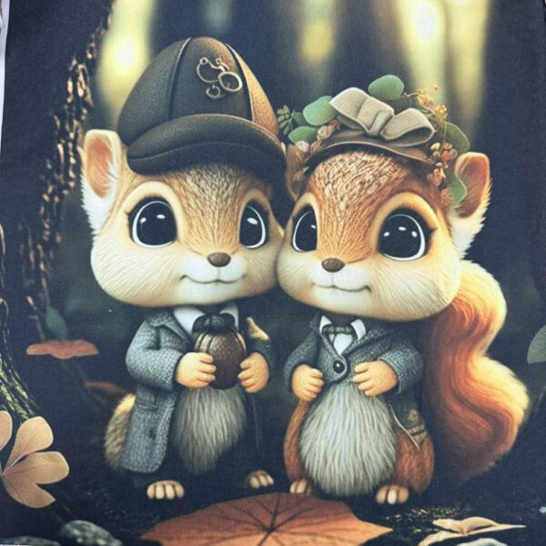 Kilpinis trikotažas "Voveriukai"