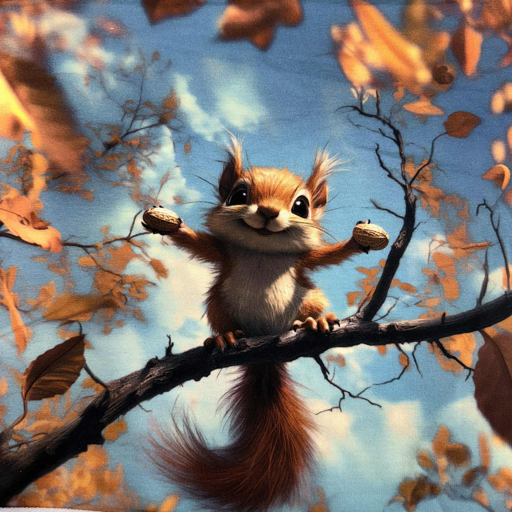 Kilpinis trikotažas "Voveriukas"